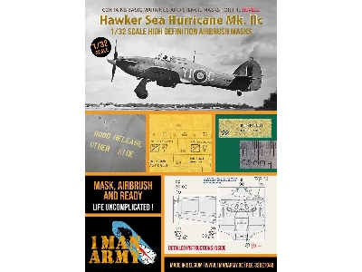 Hawker Sea Hurricane Mk.Ii - Airbrush Masks Set (For Revell Kits) - zdjęcie 1