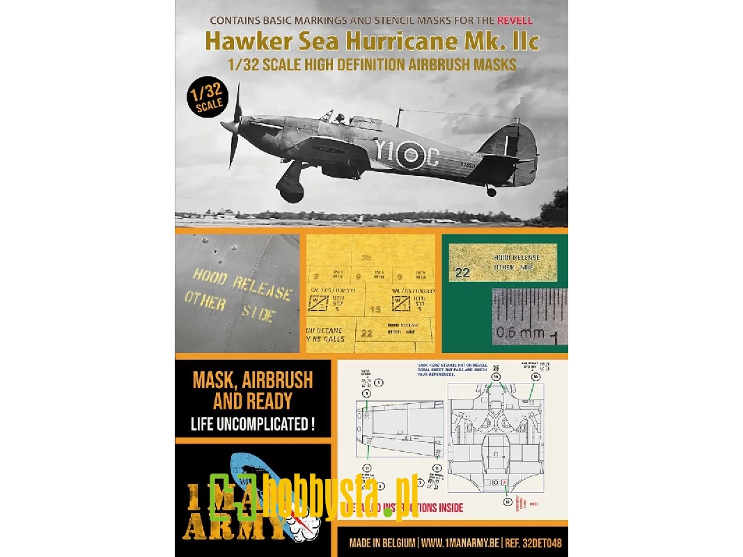 Hawker Sea Hurricane Mk.Ii - Airbrush Masks Set (For Revell Kits) - zdjęcie 1