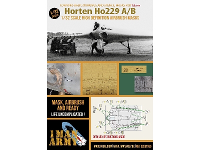 Horten Ho.229 A/B - Airbrush Masks Set (For Takom Kits) - zdjęcie 1