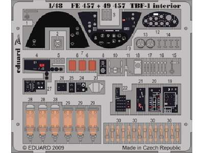  TBF-1 interior S. A. 1/48 - Hobby Boss - blaszki - zdjęcie 1