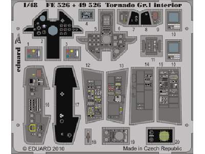  Tornado Gr.1 interior S. A. 1/48 - Hobby Boss - blaszki - zdjęcie 1