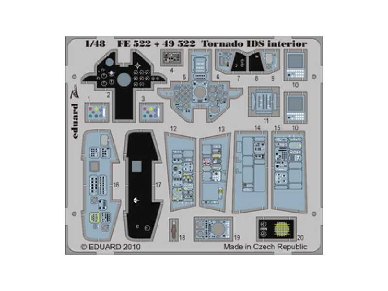  Tornado IDS interior S. A. 1/48 - Hobby Boss - blaszki - zdjęcie 1