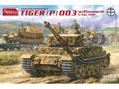 Panzerbefehlswagen Tiger (P) 003 With Zimmerit In May 1944 - zdjęcie 1
