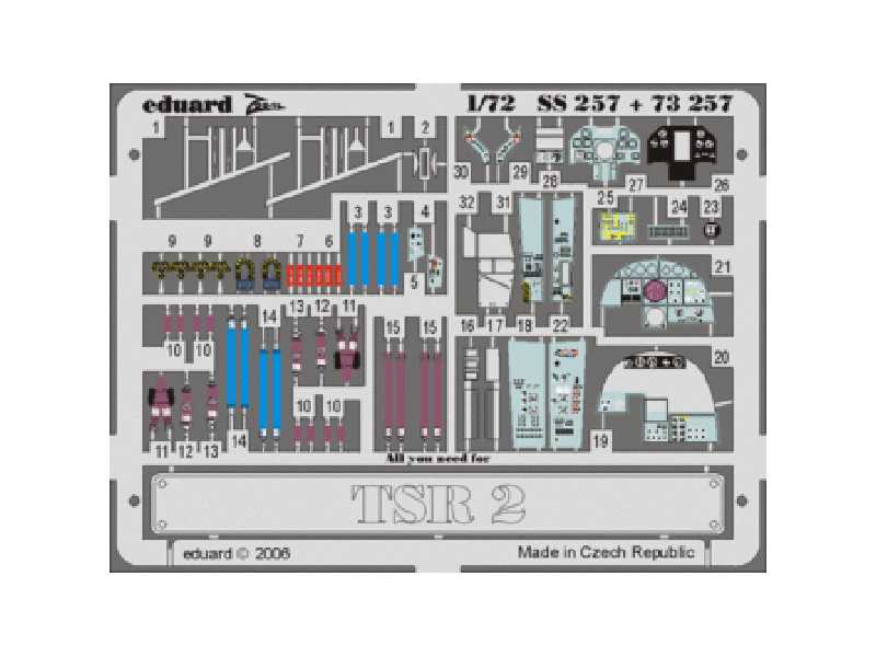 TSR 2 1/72 - Airfix - blaszki - zdjęcie 1 TSR 2 1/72 - Airfix - blaszki - zdjęcie 1