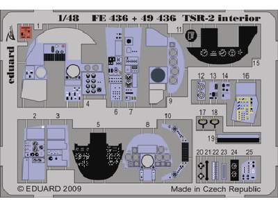  TSR-2 interior S. A. 1/48 - Airfix - blaszki - zdjęcie 1