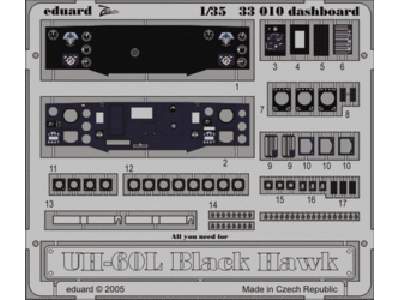 UH-60L dashboard 1/35 - Academy Minicraft - blaszki - zdjęcie 1