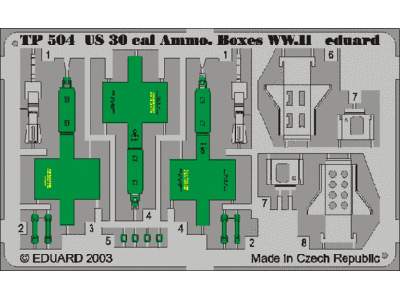  US Cal.0.30 Ammo.  Boxes WWII 1/35 - blaszki - zdjęcie 1