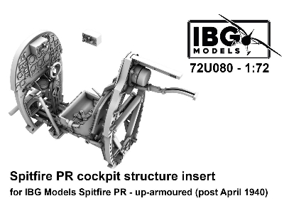 Supermarine Spitfire Pr - Cockpit Structure Insert / Up-armoured (For Ibg Kits / 3d-printed) - zdjęcie 1