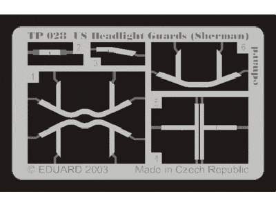  US Headlight Guards (Sherman) 1/35 - blaszki - zdjęcie 1