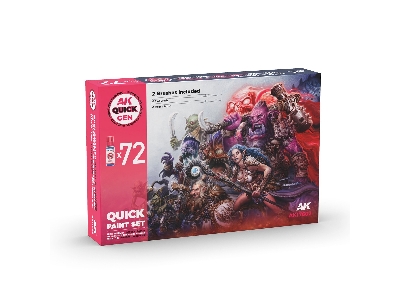 Quick Paint Set - 72 Quick Gen Colors (+2 Medium 18ml +2 Free Brushes) - zdjęcie 1