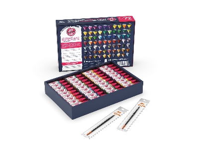 Quick Paint Set - 72 Quick Gen Colors (+2 Medium 18ml +2 Free Brushes) - zdjęcie 2