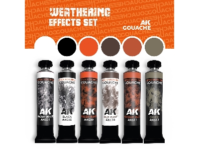 Akg25 Weathering Effects Set - Ak Gouaches - zdjęcie 2