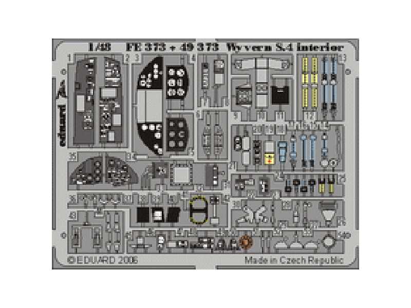 Wyvern S.4 interior 1/48 - Trumpeter - blaszki - zdjęcie 1 Wyvern S.4 interior 1/48 - Trumpeter - blaszki - zdjęcie 1
