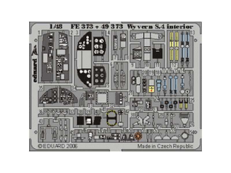  Wyvern S.4 interior 1/48 - Trumpeter - blaszki - zdjęcie 1