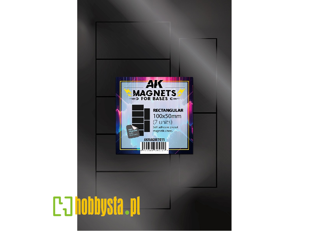 Rectangular Magnet For Bases 100x50mm (7 Units) - zdjęcie 1