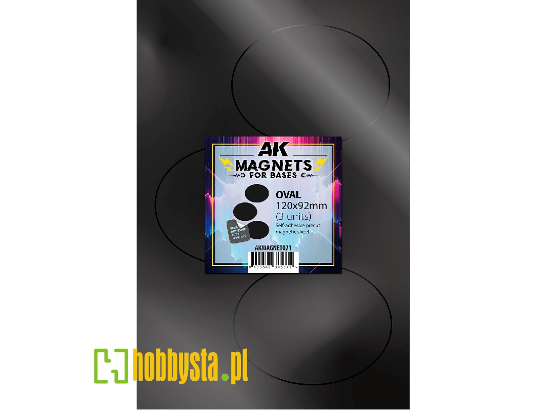 Oval Magnet For Bases 120x92mm (3 Units) - zdjęcie 1