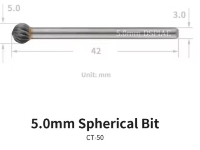 Ct-50 Chamfering Tool Spherical Bit 5,0 Mm - zdjęcie 2