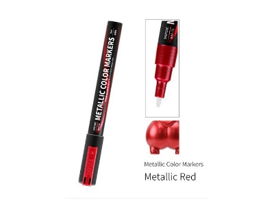 Mka-01 Super Metallic Color Marker Red - zdjęcie 1