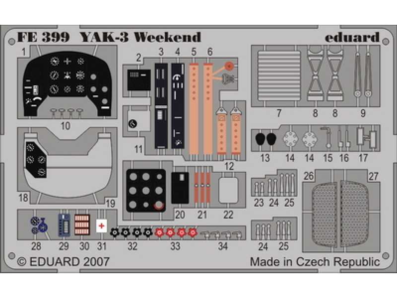 YAK-3 Weekend 1/48 - Eduard - blaszki - zdjęcie 1 YAK-3 Weekend 1/48 - Eduard - blaszki - zdjęcie 1