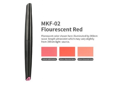 Mkf-02 Water-based Soft Head Marker Fluorescent Red - zdjęcie 1