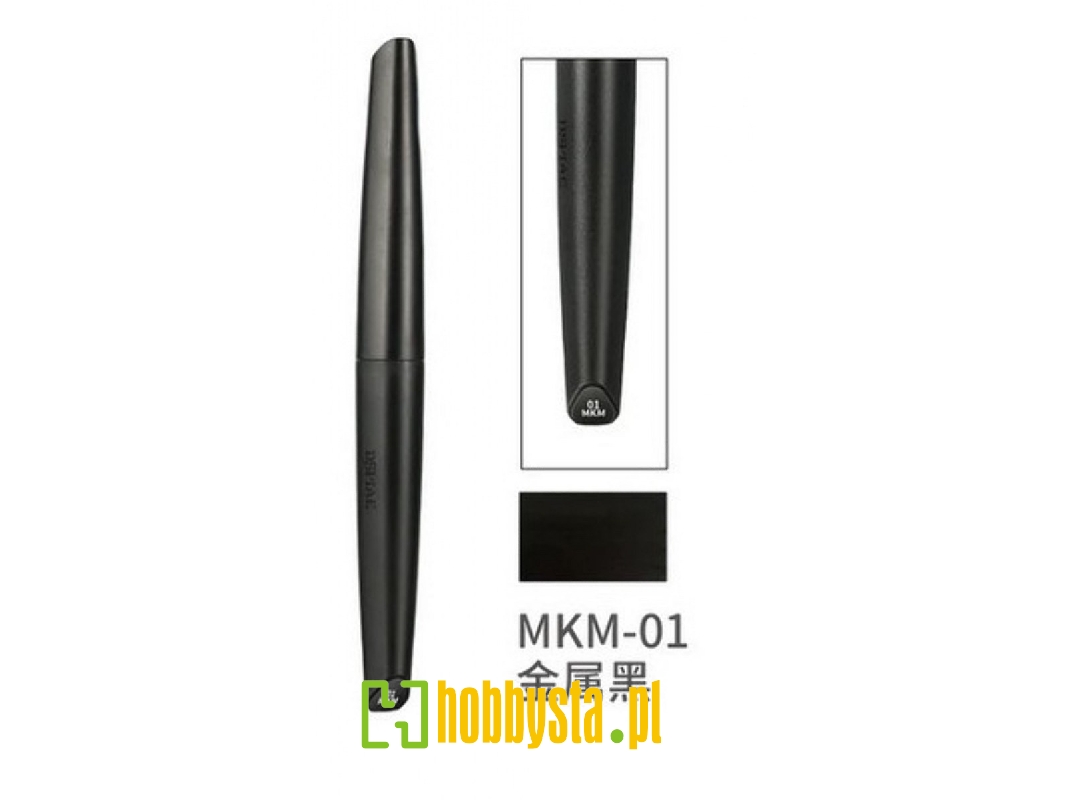 Mkm-01 Water-based Soft Head Marker Metallic Black - zdjęcie 1