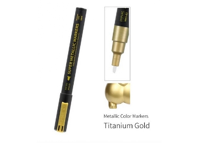 Mks-02 Super Metallic Marker Titanium Gold - zdjęcie 1
