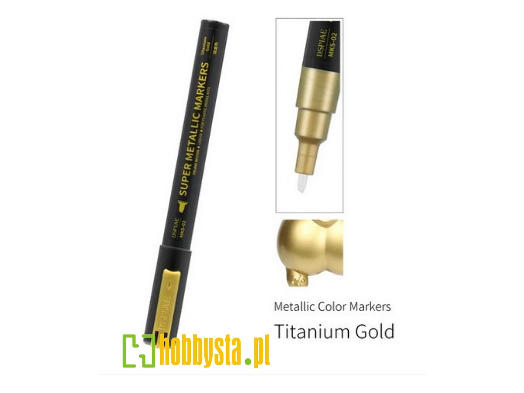 Mks-02 Super Metallic Marker Titanium Gold - zdjęcie 1