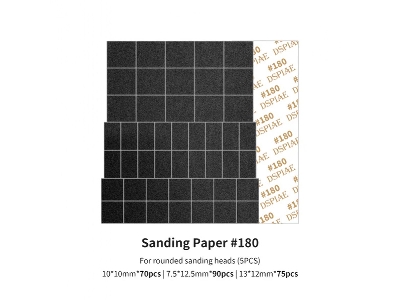 Msp-es01 Sanding Paper 180 Grit (For Rounded Sanding Heads) (5pcs) - zdjęcie 1