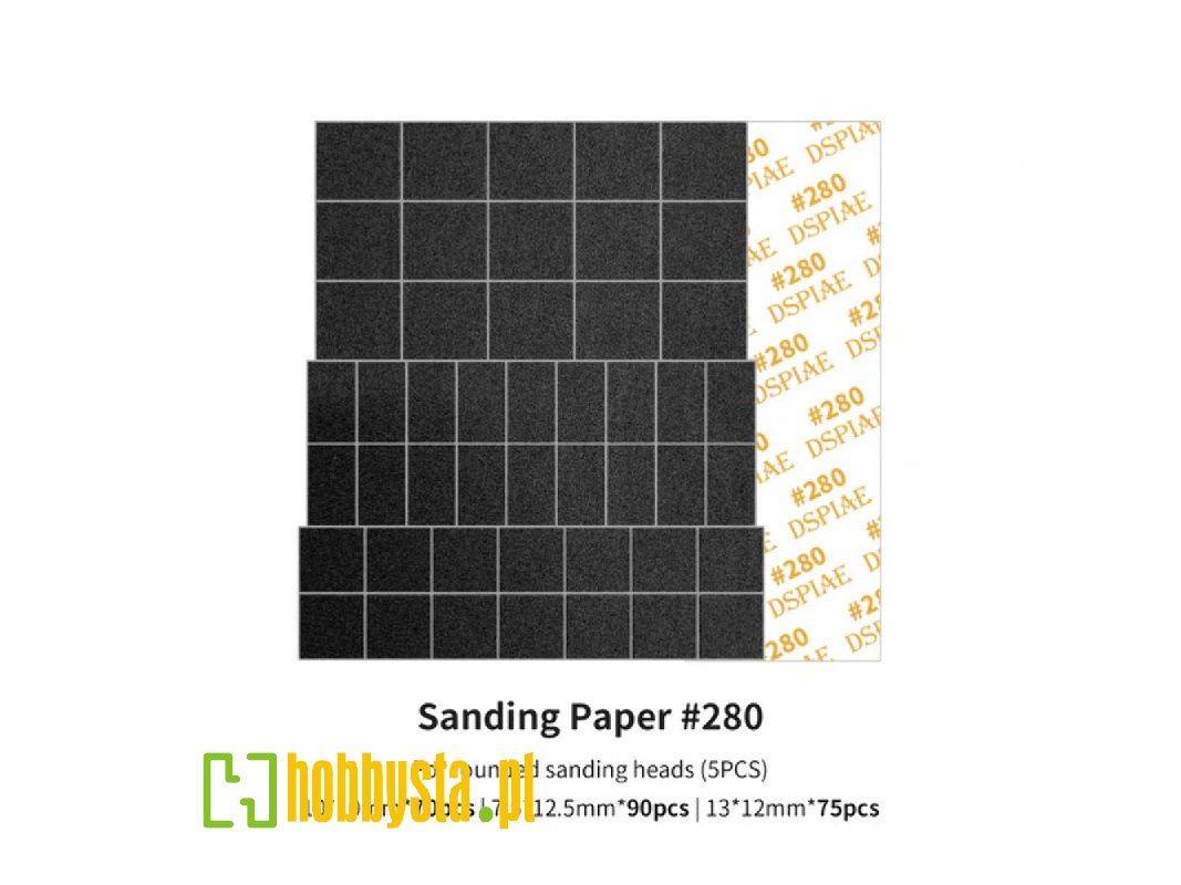 Msp-es02 Sanding Paper 280 Grit (For Rounded Sanding Heads) (5pcs) - zdjęcie 1