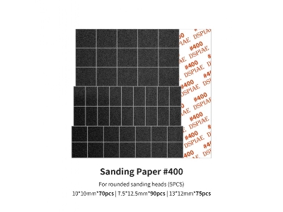 Msp-es04 Sanding Paper 400 Grit (For Rounded Sanding Heads) (5pcs) - zdjęcie 1