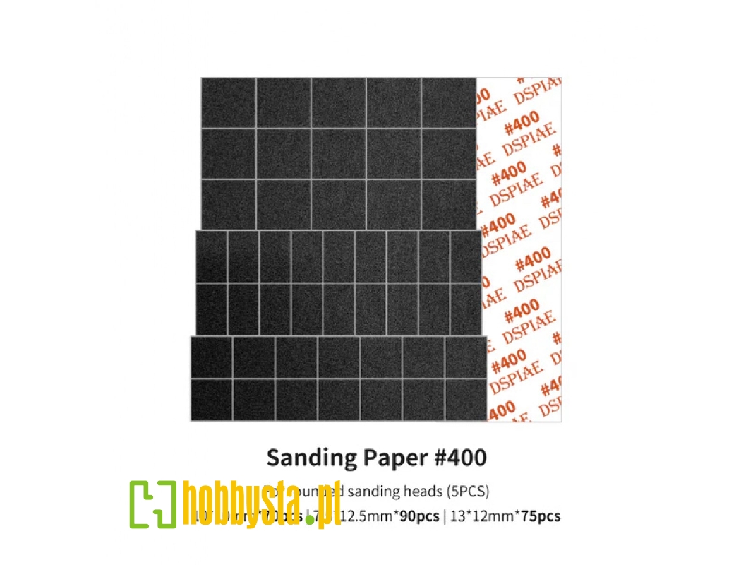 Msp-es04 Sanding Paper 400 Grit (For Rounded Sanding Heads) (5pcs) - zdjęcie 1
