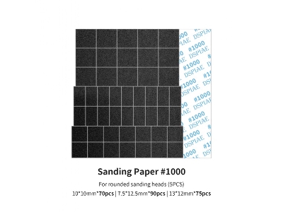 Msp-es10 Sanding Paper 1000 Grit (For Rounded Sanding Heads) (5pcs) - zdjęcie 1