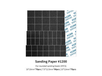Msp-es12 Sanding Paper 1200 Grit (For Rounded Sanding Heads) (5pcs) - zdjęcie 1