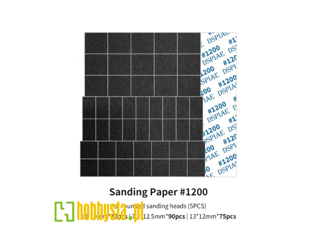 Msp-es12 Sanding Paper 1200 Grit (For Rounded Sanding Heads) (5pcs) - zdjęcie 1