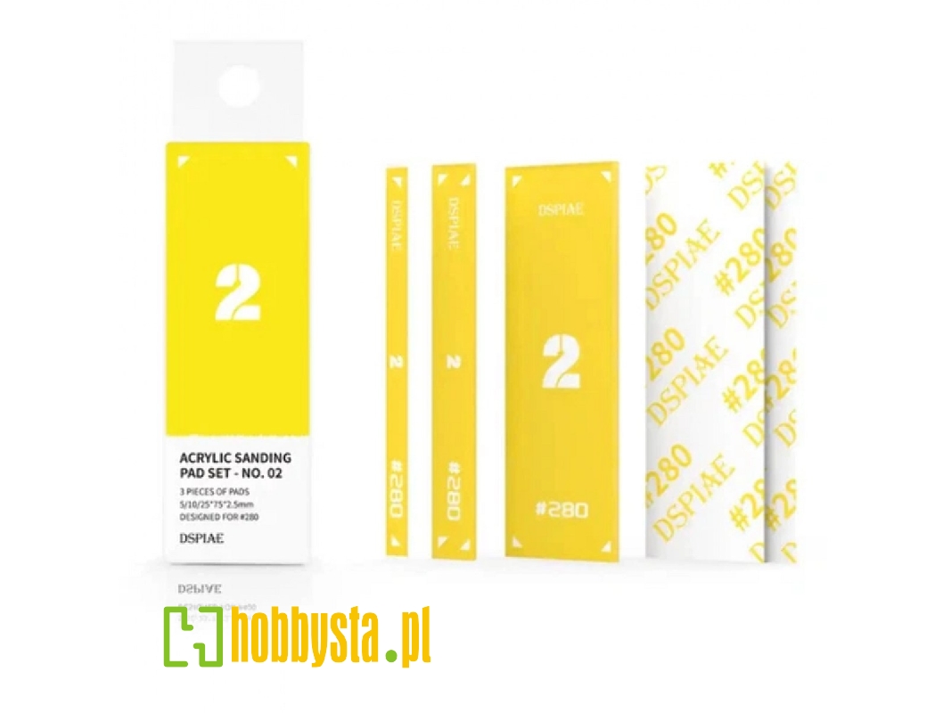 Pt-sp02 Acrylic Sanding Pad Set - Yellow #280 (3 Pcs) - zdjęcie 1
