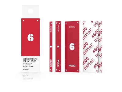 Pt-sp06 Acrylic Sanding Pad Set - Red #600 (3 Pcs) - zdjęcie 1