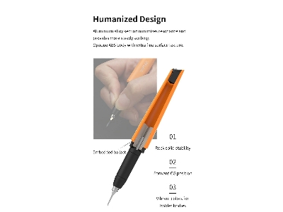 Pt-th02 Pro Wing Tungsten Steel Push Broach (Orange) - zdjęcie 3