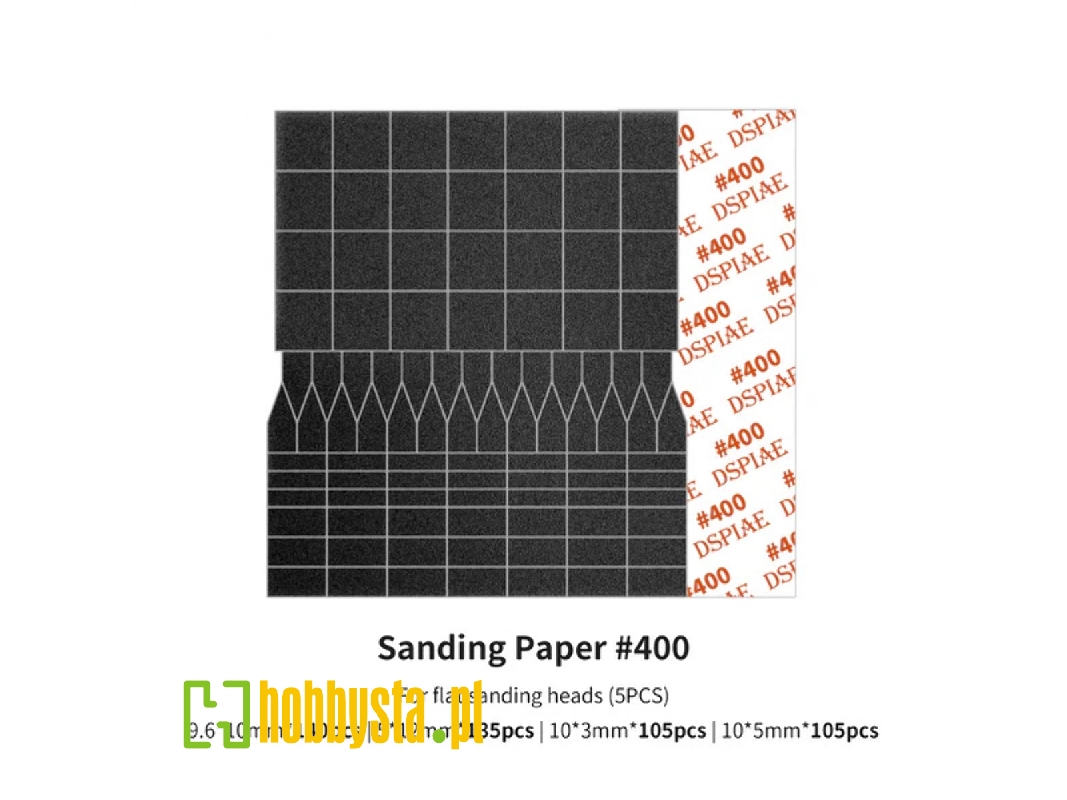 Sp-es04 Sanding Paper 400 Grit (For Flat Sanding Heads) (5pcs) - zdjęcie 1
