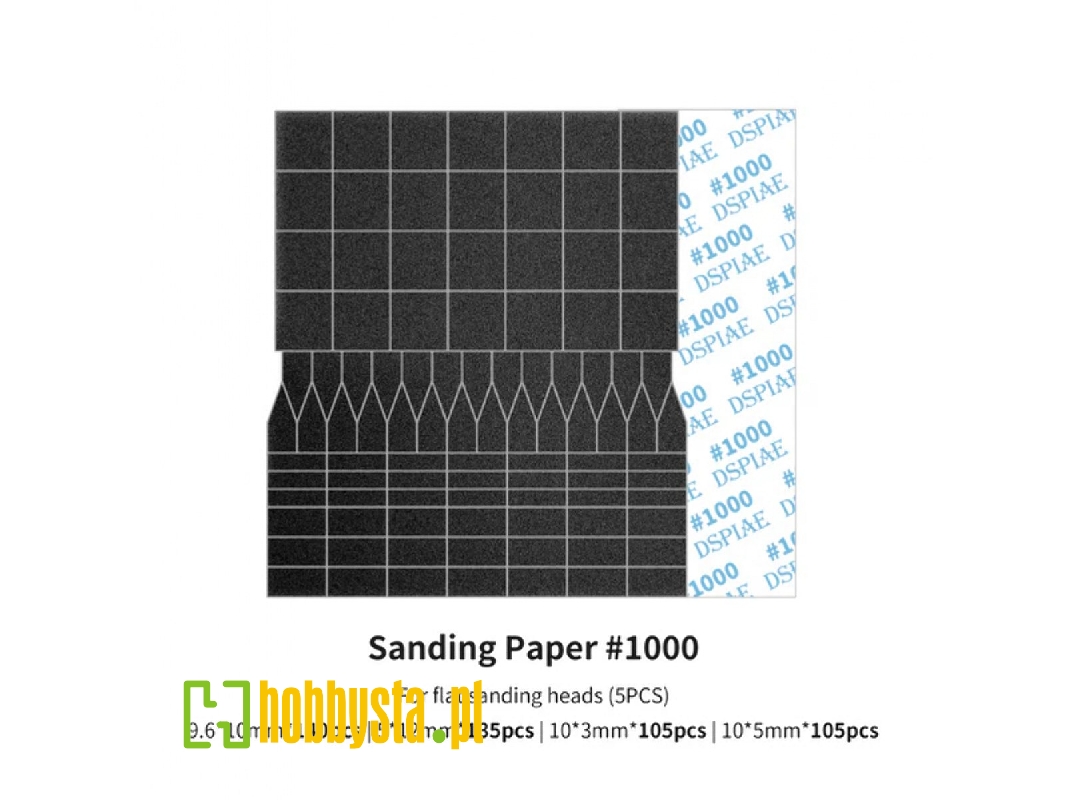 Sp-es10 Sanding Paper 1000 Grit (For Flat Sanding Heads) (5pcs) - zdjęcie 1
