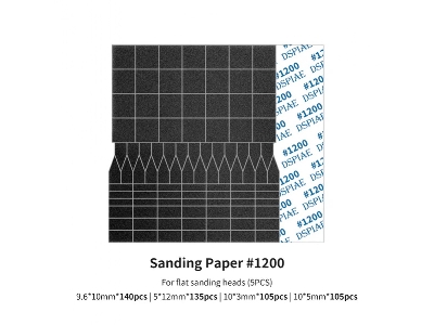 Sp-es12 Sanding Paper 1200 Grit (For Flat Sanding Heads) (5pcs) - zdjęcie 1
