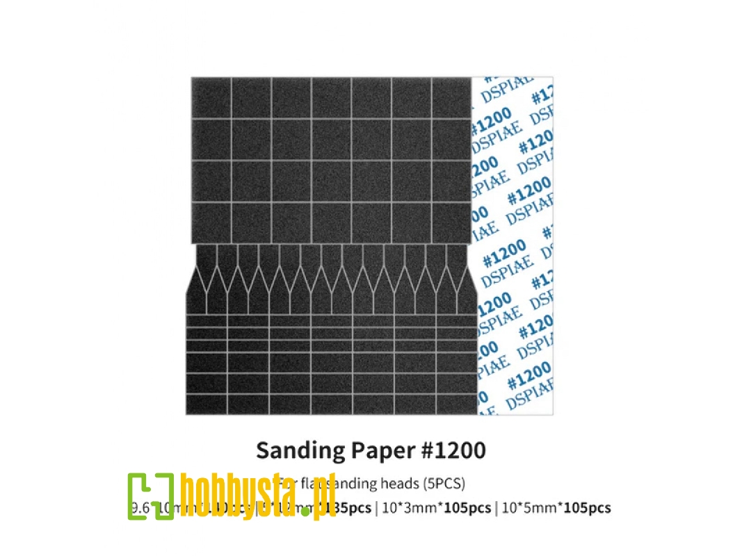 Sp-es12 Sanding Paper 1200 Grit (For Flat Sanding Heads) (5pcs) - zdjęcie 1