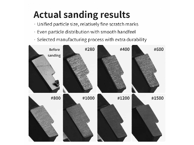 Xsp-280 Adhesive Sandpaper #280 (30 Pcs) - zdjęcie 4