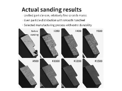 Xsp-s01 Composite Adhesive Sandpaper Set (120 Pcs + 12 Pcs) - zdjęcie 3
