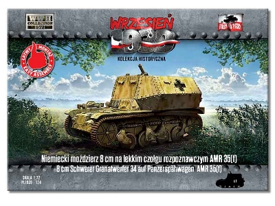 Niemiecki moździerz 8 cm na lekkim czołgu rozpoznawczym AMR 35(f) - zdjęcie 1
