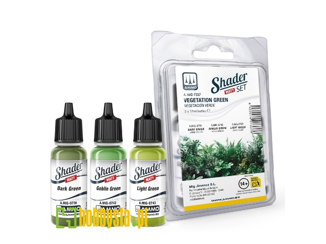 A.Mig-7337 Shader Set Matt - Vegetation Green - zdjęcie 1