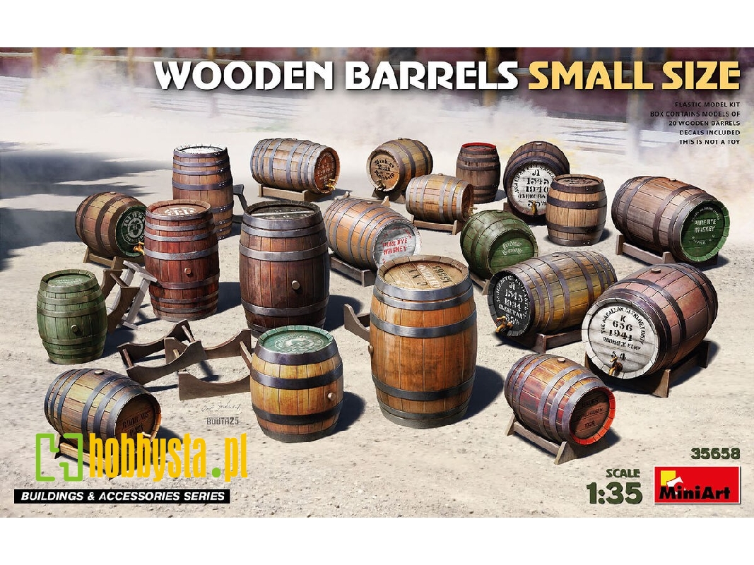 Wooden Barrels Small Size (20 Pcs) - zdjęcie 1
