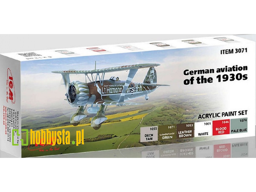 Acrylic Paint Set For German Aviation Of The 1930s - zdjęcie 1