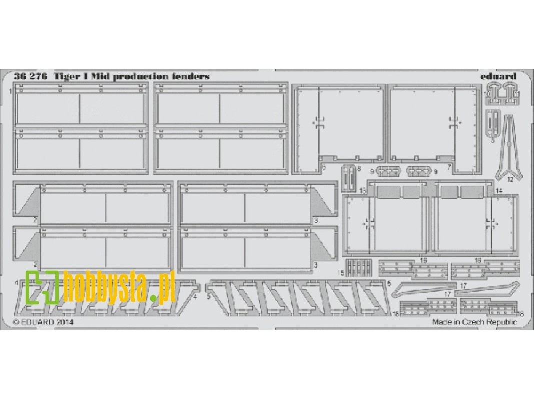 Tiger I Mid production fenders 1/35 - Dragon - zdjęcie 1