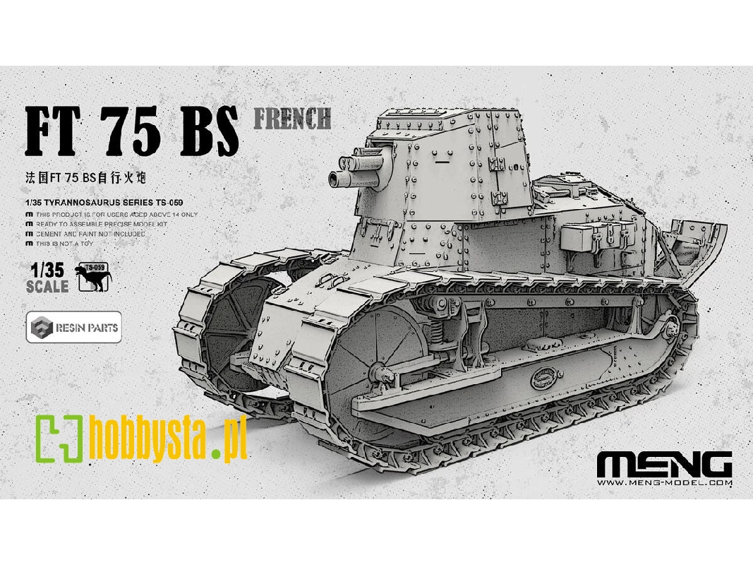 French Ft 75 Bs (Including Resin Parts) - zdjęcie 1