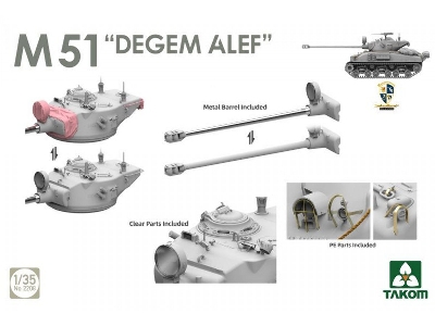 Sherman Two Box - M4a1(76w) Vvss Late Production & M51 "degem Alef" & Us Army 1/4 Ton Utility Truck & Mp Figure - zdjęcie 2